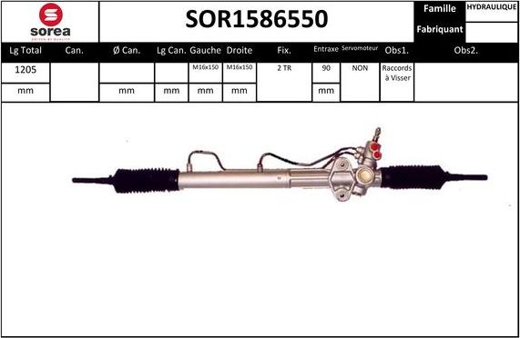 SNRA SOR1586550 - Рульовий механізм, рейка autozip.com.ua