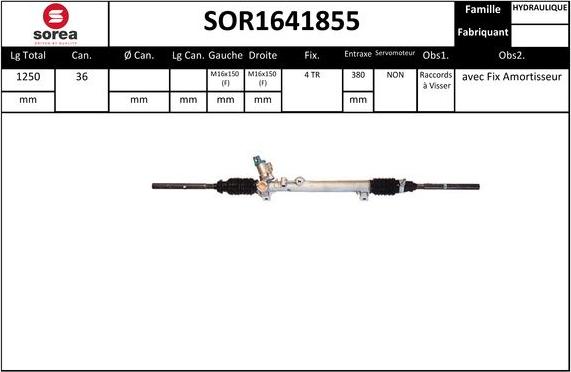 SNRA SOR1641855 - Рульовий механізм, рейка autozip.com.ua