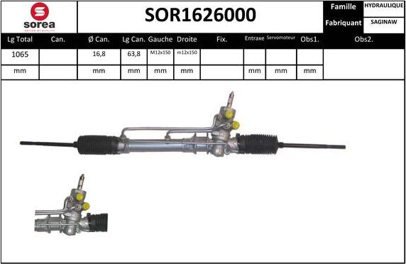 SNRA SOR1626000 - Рульовий механізм, рейка autozip.com.ua