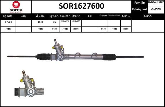 SNRA SOR1627600 - Рульовий механізм, рейка autozip.com.ua