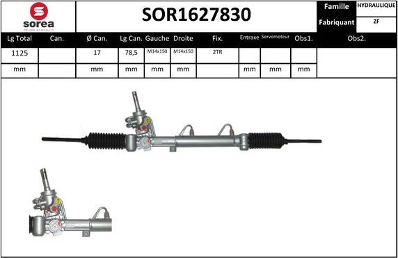 SNRA SOR1627830 - Рульовий механізм, рейка autozip.com.ua