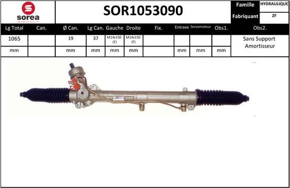 SNRA SOR1053090 - Рульовий механізм, рейка autozip.com.ua