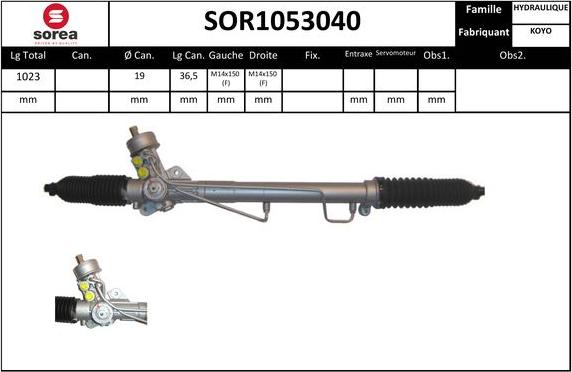 SNRA SOR1053040 - Рульовий механізм, рейка autozip.com.ua