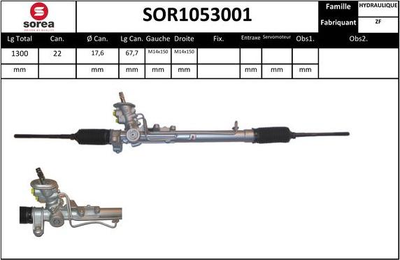 SNRA SOR1053001 - Рульовий механізм, рейка autozip.com.ua