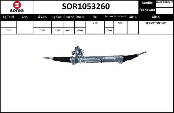 SNRA SOR1053260 - Рульовий механізм, рейка autozip.com.ua