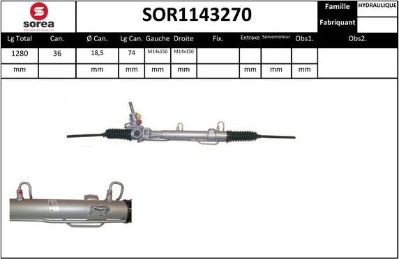 SNRA SOR1143270 - Рульовий механізм, рейка autozip.com.ua