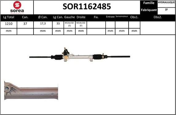 SNRA SOR1162485 - Рульовий механізм, рейка autozip.com.ua