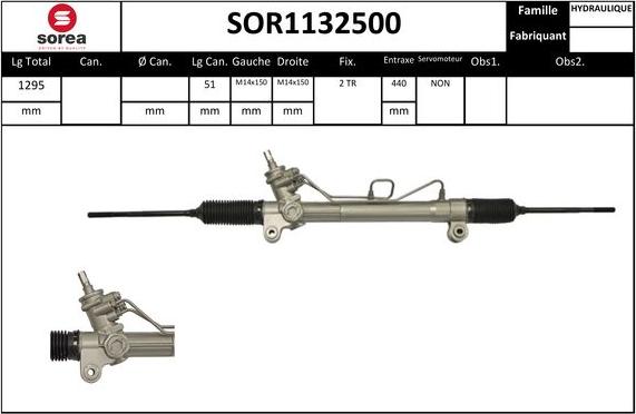 SNRA SOR1132500 - Рульовий механізм, рейка autozip.com.ua