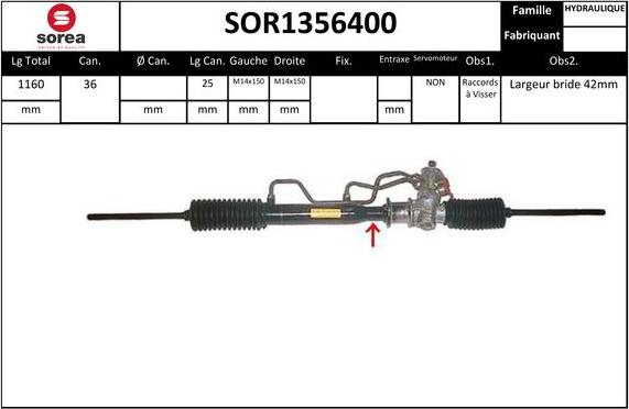 SNRA SOR1356400 - Рульовий механізм, рейка autozip.com.ua