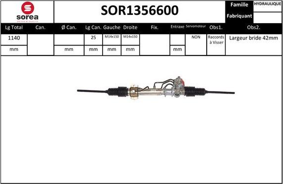 SNRA SOR1356600 - Рульовий механізм, рейка autozip.com.ua