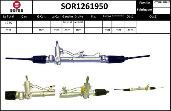 SNRA SOR1261950 - Рульовий механізм, рейка autozip.com.ua