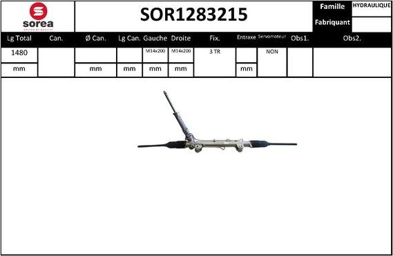 SNRA SOR1283215 - Рульовий механізм, рейка autozip.com.ua
