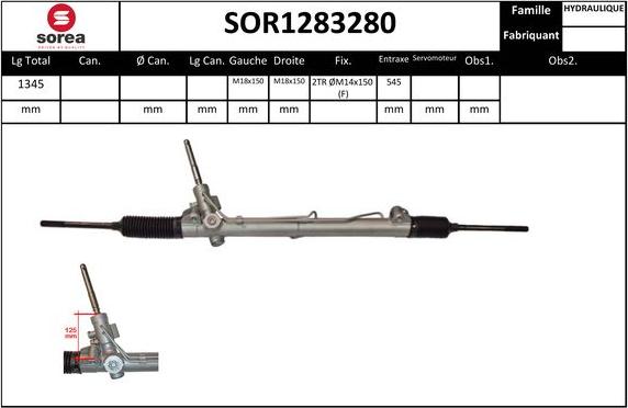 SNRA SOR1283280 - Рульовий механізм, рейка autozip.com.ua