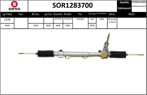 SNRA SOR1283700 - Рульовий механізм, рейка autozip.com.ua