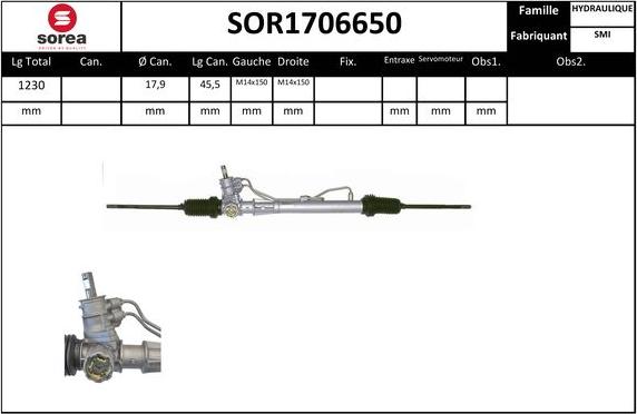 SNRA SOR1706650 - Рульовий механізм, рейка autozip.com.ua