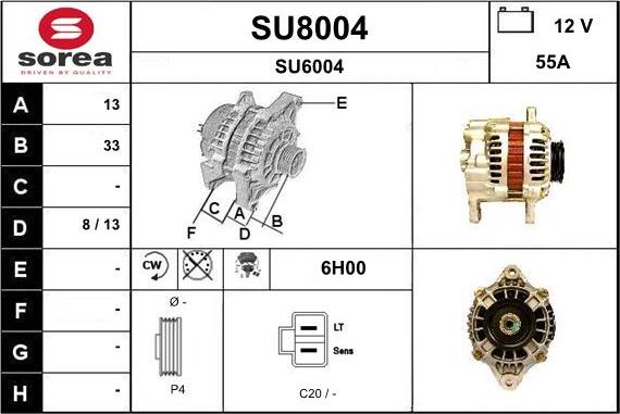 SNRA SU8004 - Генератор autozip.com.ua