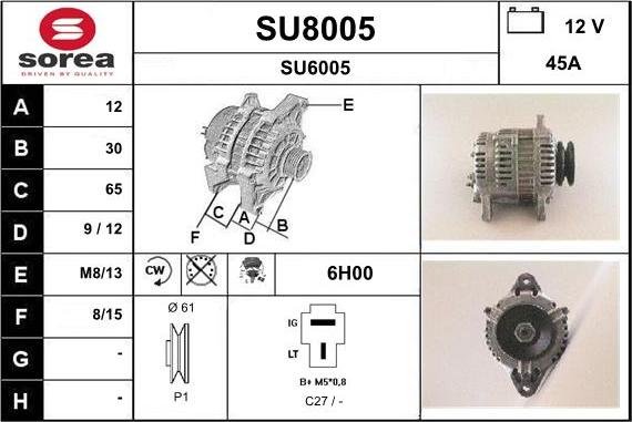 SNRA SU8005 - Генератор autozip.com.ua