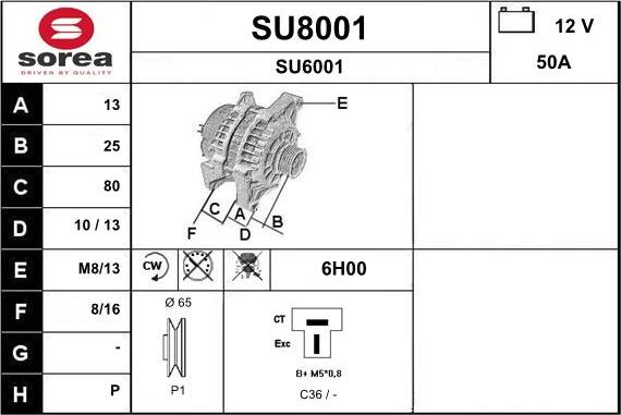 SNRA SU8001 - Генератор autozip.com.ua