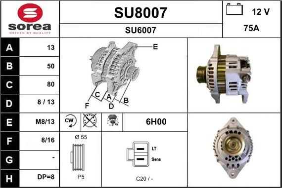 SNRA SU8007 - Генератор autozip.com.ua