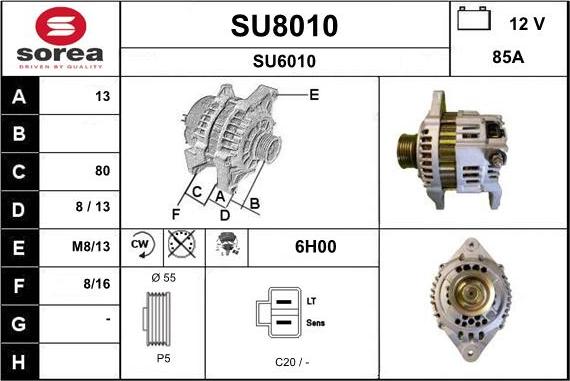 SNRA SU8010 - Генератор autozip.com.ua