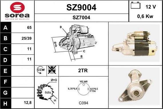 SNRA SZ9004 - Стартер autozip.com.ua