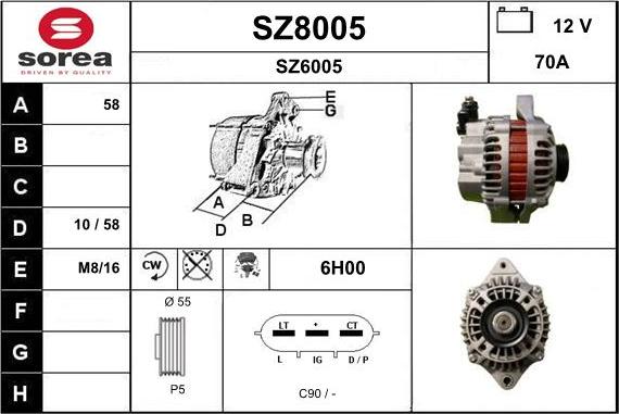 SNRA SZ8005 - Генератор autozip.com.ua