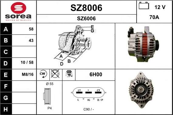 SNRA SZ8006 - Генератор autozip.com.ua