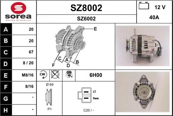 SNRA SZ8002 - Генератор autozip.com.ua