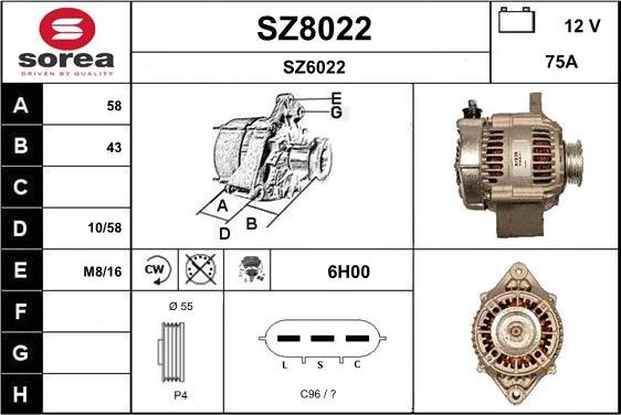 SNRA SZ8022 - Генератор autozip.com.ua