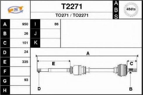 SNRA T2271 - Приводний вал autozip.com.ua