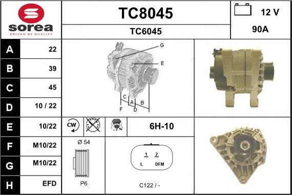 SNRA TC8045 - Генератор autozip.com.ua