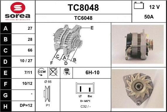 SNRA TC8048 - Генератор autozip.com.ua