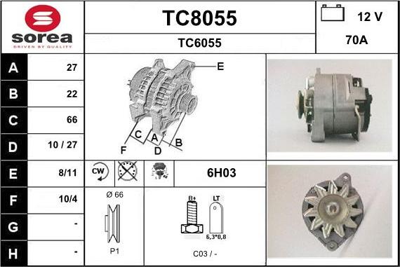 SNRA TC8055 - Генератор autozip.com.ua