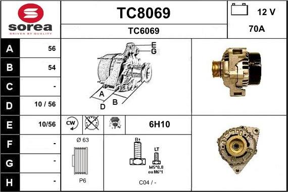 SNRA TC8069 - Генератор autozip.com.ua