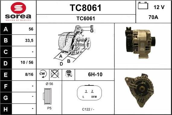 SNRA TC8061 - Генератор autozip.com.ua