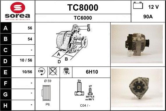 SNRA TC8000 - Генератор autozip.com.ua