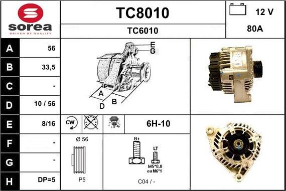 SNRA TC8010 - Генератор autozip.com.ua