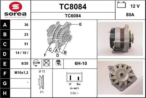 SNRA TC8084 - Генератор autozip.com.ua