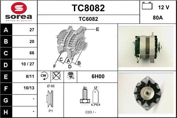 SNRA TC8082 - Генератор autozip.com.ua