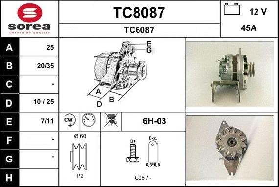 SNRA TC8087 - Генератор autozip.com.ua