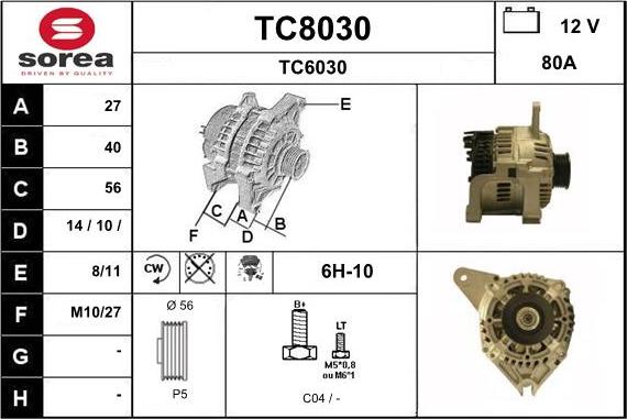 SNRA TC8030 - Генератор autozip.com.ua