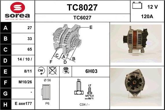 SNRA TC8027 - Генератор autozip.com.ua