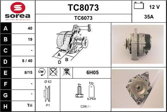 SNRA TC8073 - Генератор autozip.com.ua