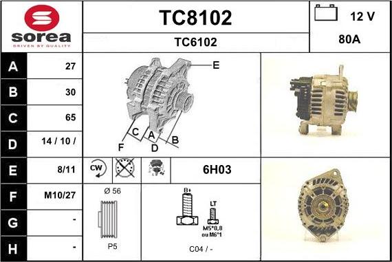 SNRA TC8102 - Генератор autozip.com.ua