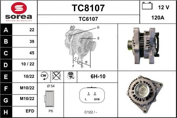 SNRA TC8107 - Генератор autozip.com.ua