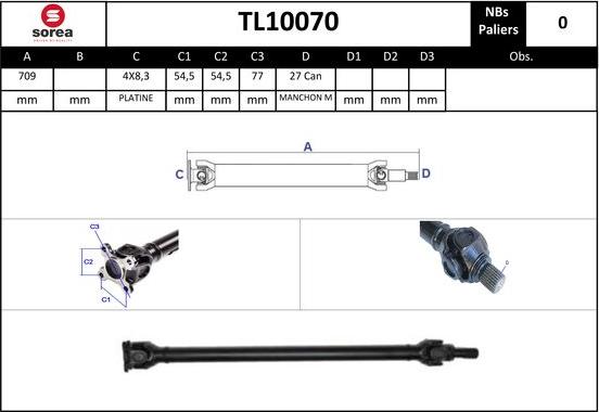 SNRA TL10070 - Карданний вал, головна передача autozip.com.ua