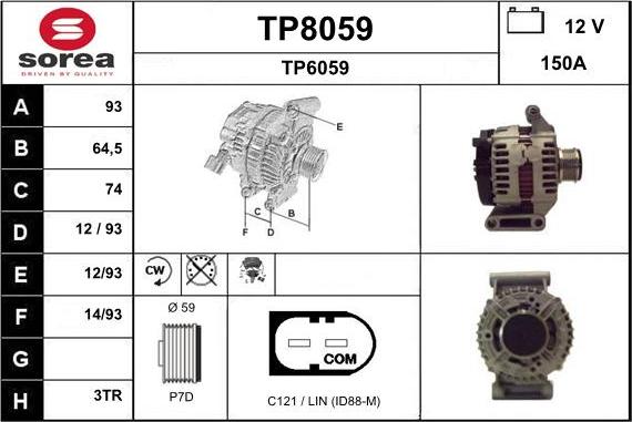 SNRA TP8059 - Генератор autozip.com.ua