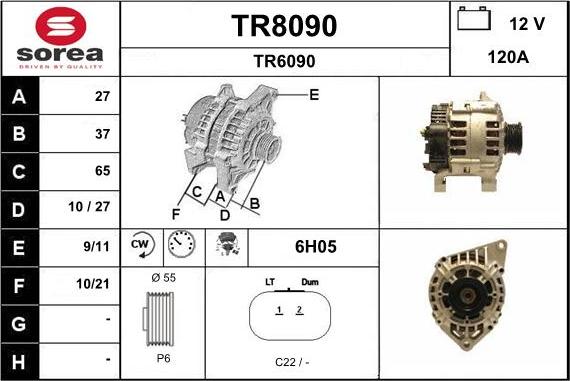 SNRA TR8090 - Генератор autozip.com.ua