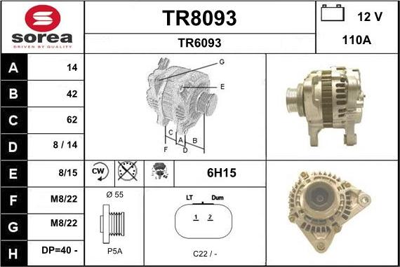 SNRA TR8093 - Генератор autozip.com.ua