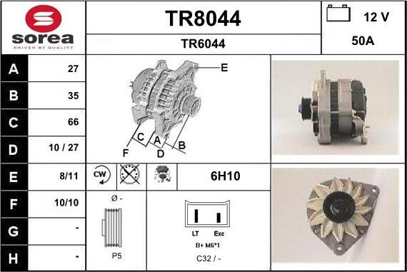 SNRA TR8044 - Генератор autozip.com.ua